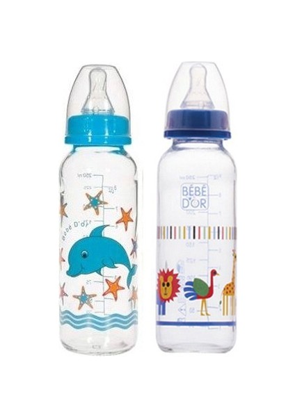 %0 BPA Desenli Cam Biberon 250 ml