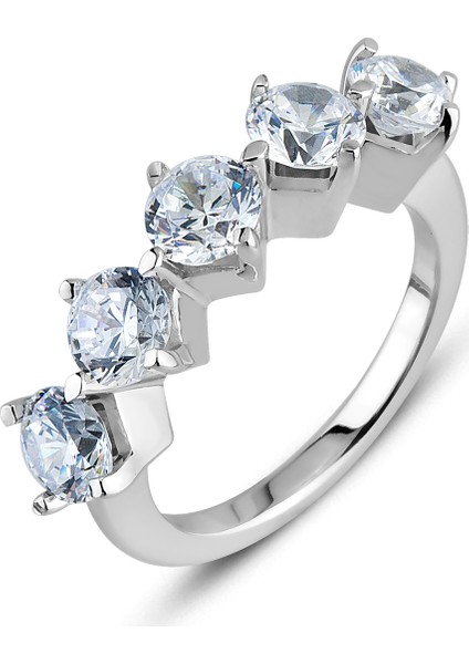 2,5 Carat Beş Taş Yüzük