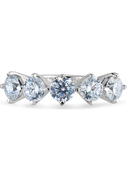2,5 Carat Beş Taş Yüzük