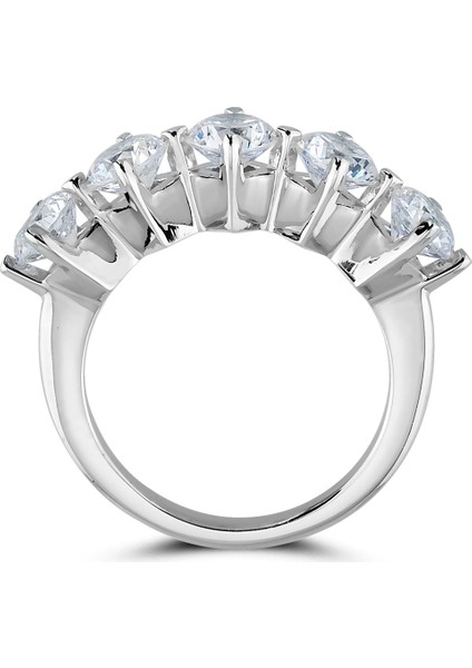 2,5 Carat Beş Taş Yüzük