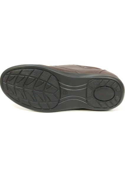 Kahverengi %100 Deri Bağcıksız Anatomik Comfort Ayakkabı