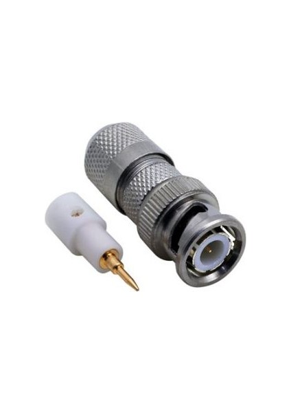 Bnc Nikel Vidalı Konnektör Rg58 Rg59 - Rg6 10'Lu Paket