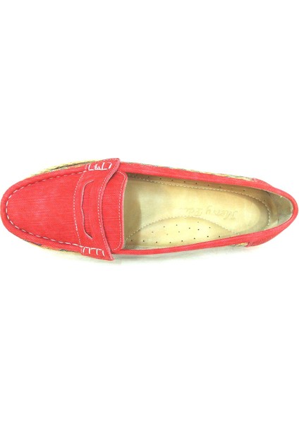 Merry Pace 2421603 Kırmızı Loafer Anatomik Bayan Babet