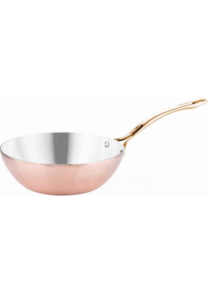Multi Metal Bakır Wok Tava 24cm