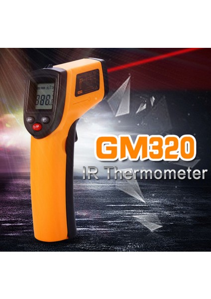 İnfrared Lazer Lcd Ekran Temassız Termometre (-50C - 380C)