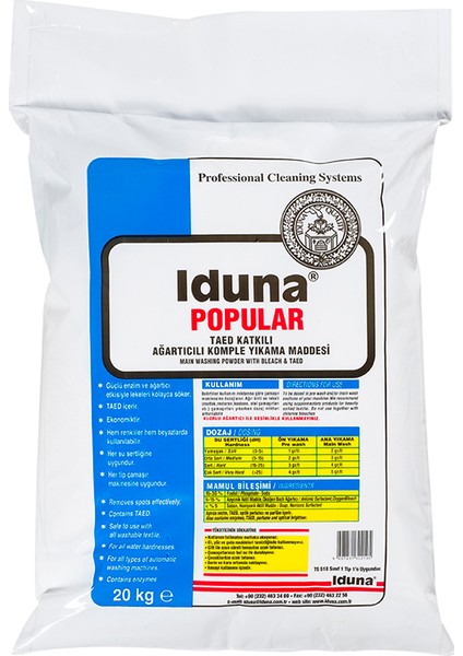 Popular Taed Katkılı Ağartılıcı Toz Ana Yıkama Ürünü 20 kg