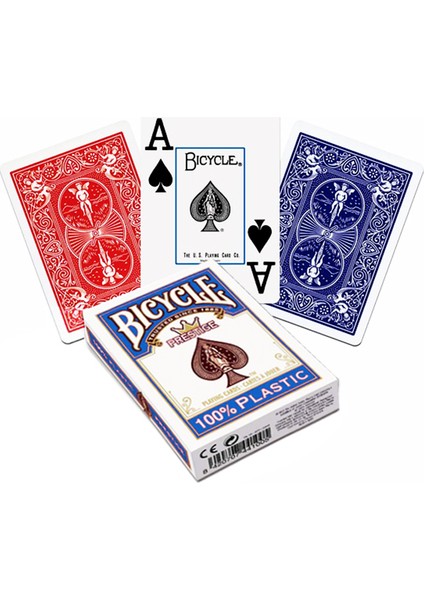Bicycle Prestige Plastik Poker İskambil Oyun Kağıdı (Bicycle Oyun Kartı Mavi)