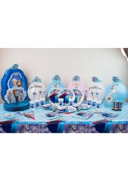 Sihirli Parti Frozen Doğum Günü Süper Parti Seti 24 Kişilik
