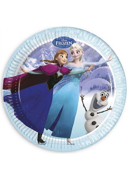 Sihirli Parti Frozen Ice Skating Karton Tabak (8 Adet)