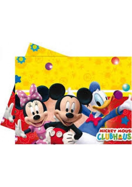 Sihirli Parti Mickey Mouse Plastik Masa Örtüsü