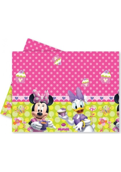 Sihirli Parti Minnie Bow Tique Plastik Masa Örtüsü