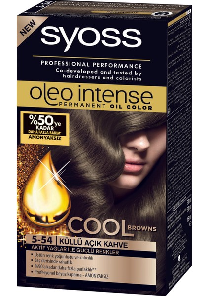 Oleo Intense Color 5-54 Küllü Açık Kahve 50 Ml