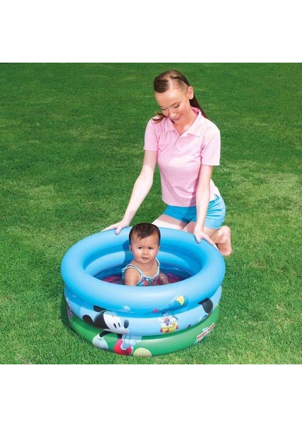 Mickey Mouse Clubhouse Baby Pool 70 Cm / Bestway 91018 Bebekler İçin Mickey Mouse Şişme Havuz 70 Cm X 30 Cm