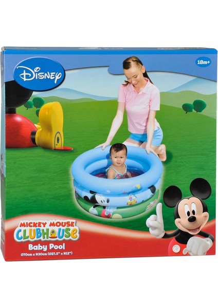 Mickey Mouse Clubhouse Baby Pool 70 Cm / Bestway 91018 Bebekler İçin Mickey Mouse Şişme Havuz 70 Cm X 30 Cm