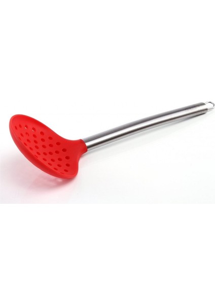 Metal Saplı Silikon Kevgir Yemek Servis Kevgiri