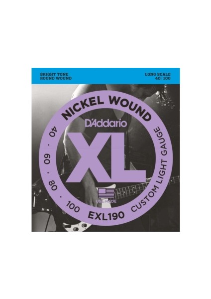 Daddarıo Exl190 Bas Tel Set Nickel Wound (040.060.080.100)