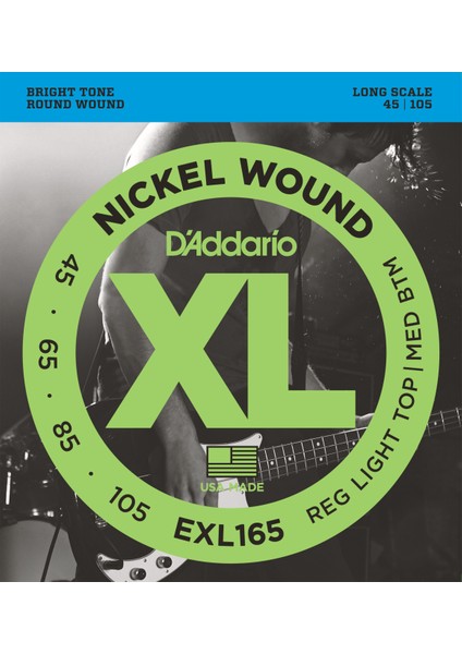 EXL165 Long Scale Bas Gitar Teli (45-105)