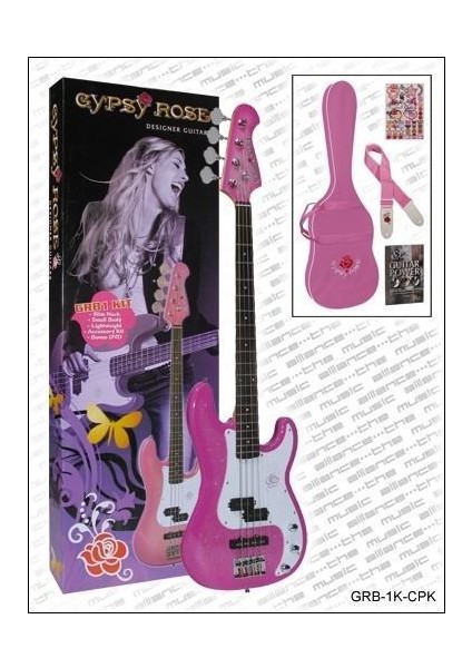 Grb1Kcpk Bas Gitar Set Dark-Pembe