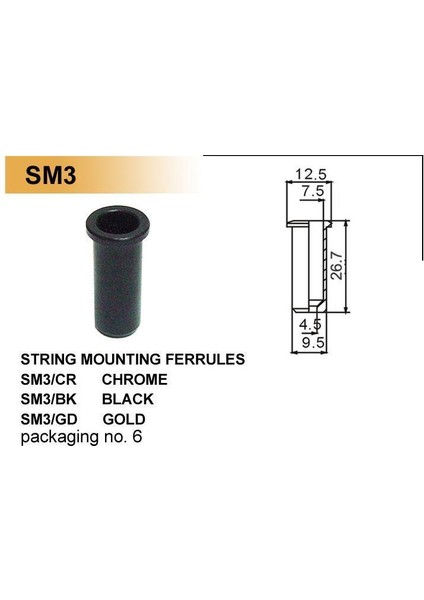 Sm3Bk Elektro Köprü Önü Tel Montaj Yatağı Siyah Dr.Parts