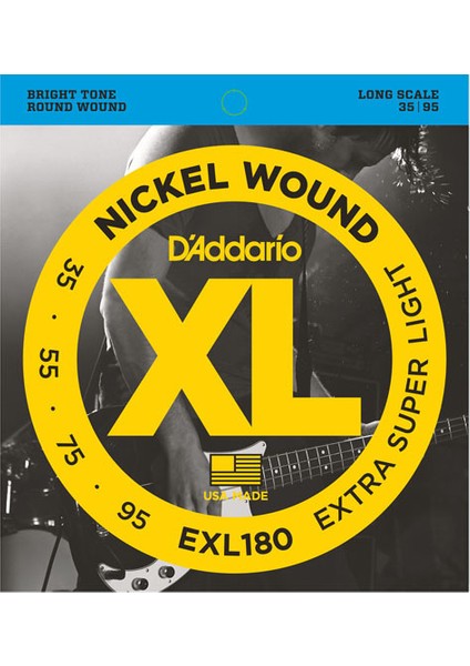Daddarıo Exl180 Bas Tel Set X.Super Softlong Scale(.035)