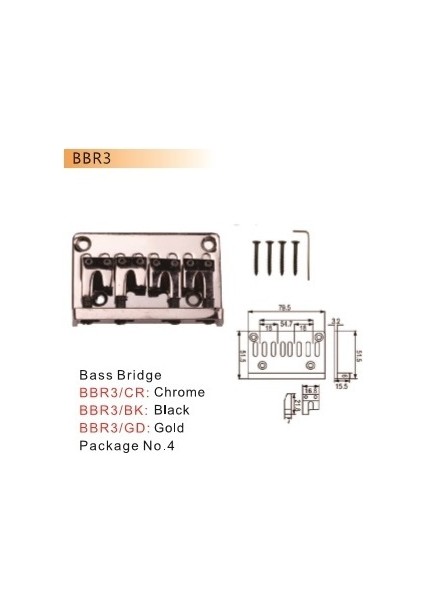 Bbr3Cr Bass Köprü Krom