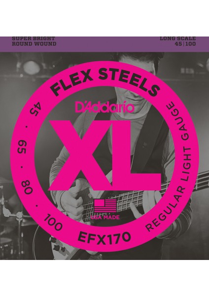 Daddarıo Efx170 Bas Tel Set Flxst 45-100 Long :Daddarıo Abd