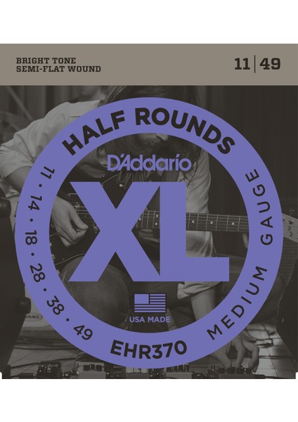 Daddarıo Ehr370 Elektro Tel Set Half Round Medıum :Daddarıo Abd