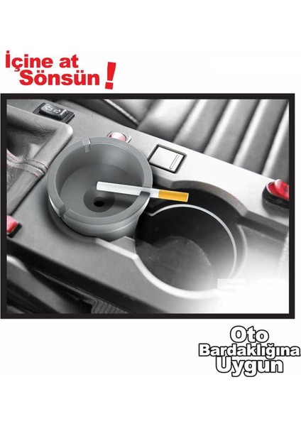 Bardaklığa Geçme Kokusuz Küllük Siyah fiyatları