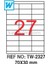 70X30 Mm Laser Etiket Tw-2327 1