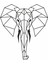 Minimalist Elephant Head Duvar Sticker 2