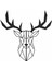 Minimalist Deer Head Duvar Sticker 2
