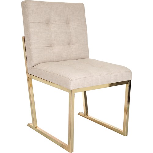 Altıncı Cadde Pirinç Ayaklı Krem Sandalye Fiyatı