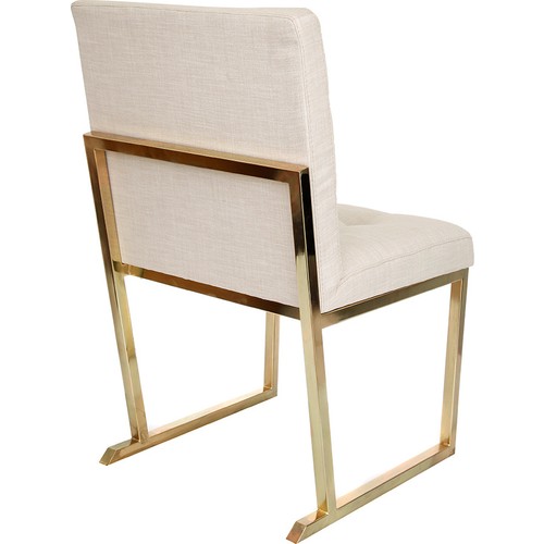 Altıncı Cadde Pirinç Ayaklı Krem Sandalye Fiyatı