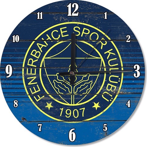 Cakasepetim Ahşap Zeminde Fenerbahçe Dekoratif Duvar Saati Fiyatı