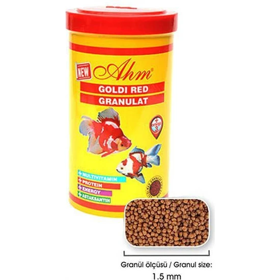 Ahm Goldi Red Granulat Japon Balığı Yemi 100 Ml