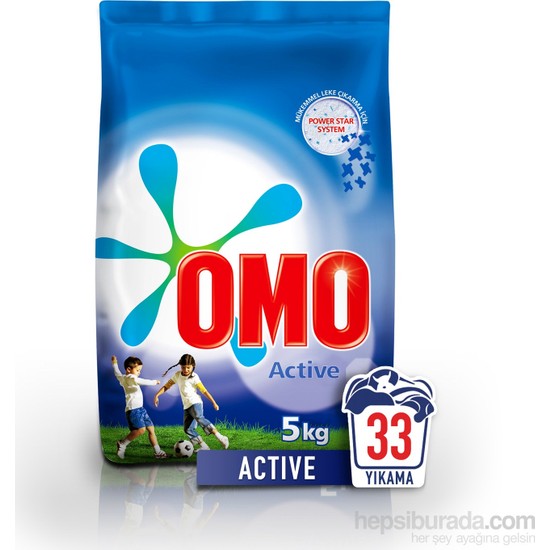 Omo Matik Toz Deterjan Active 5 kg 33 Yıkama Fiyatı