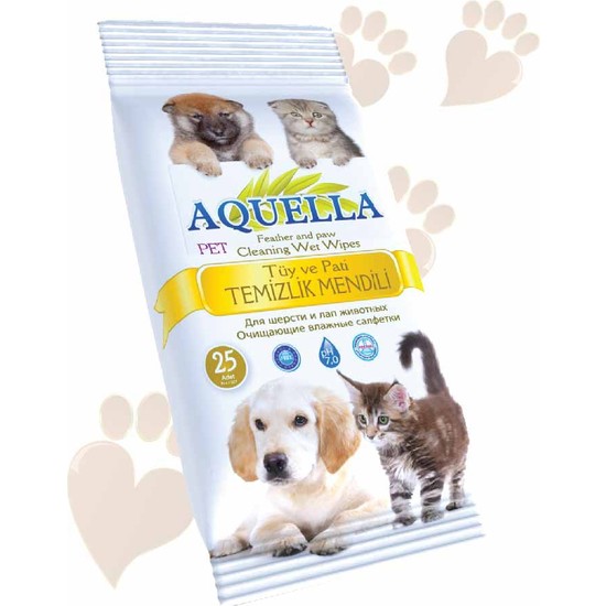 Aquella Tuy Ve Pati Temizleme Mendili Kedi Ve Kopekler Icin 5 Li Paket 25 X 5 125 Adet Fiyat Arsivi