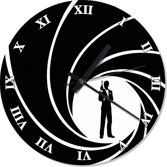 Cakasepetim 0007 James Bond Analog Duvar Saati Fiyatı Cakasepetim 0007 James Bond Analog Duvar Saati Fiyatı