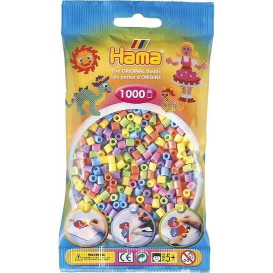 Hama Beads 1.000'lik Hama Midi Boncuk - Pastel Renkler