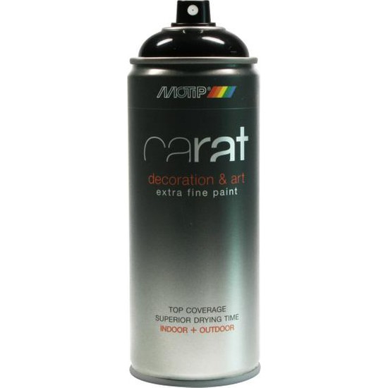 Motip Carat Mat Siyah Sprey Boya - 400 ml RAL9005