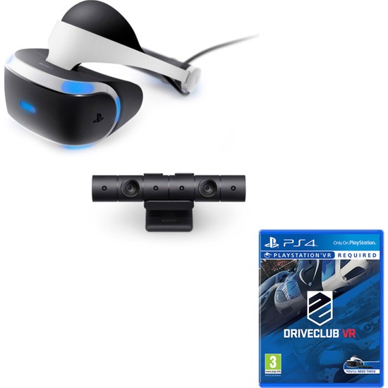 Sony PlayStation VR Sanal Gerçeklik Gözlüğü + PS4 Kamera + Driveclub VR