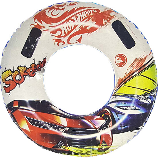 Hot Wheels Swim Ring With Handle / Tutunmalı Şişme Simit Büyük Boy 91 Cm