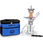 Babil Fi Taşınabilir Nargile Takımı 27 cm 304 Paslanmaz Çelik Gövde ile Şık Tasarım