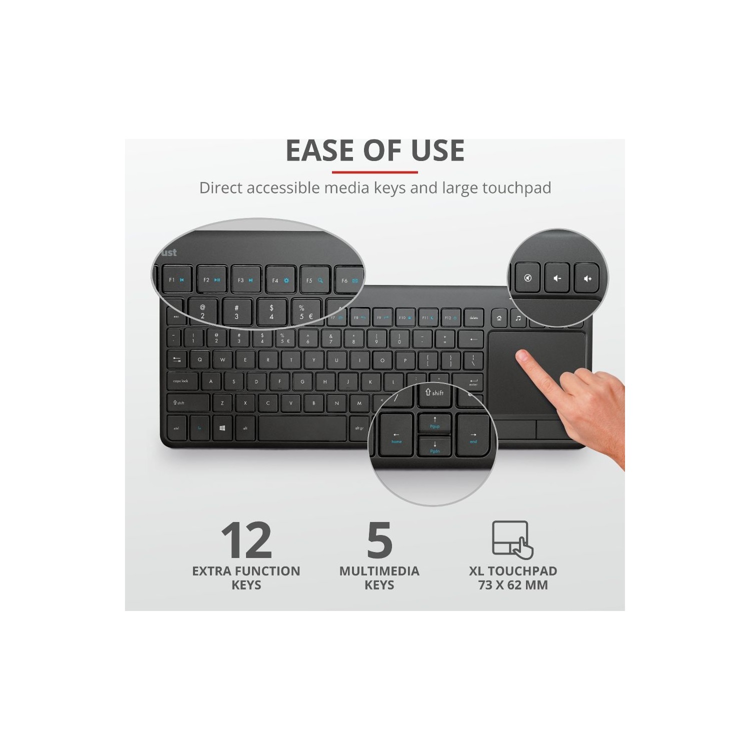 Trust 23382 Vaia Wireless Keyboard Fiyatı Taksit Seçenekleri