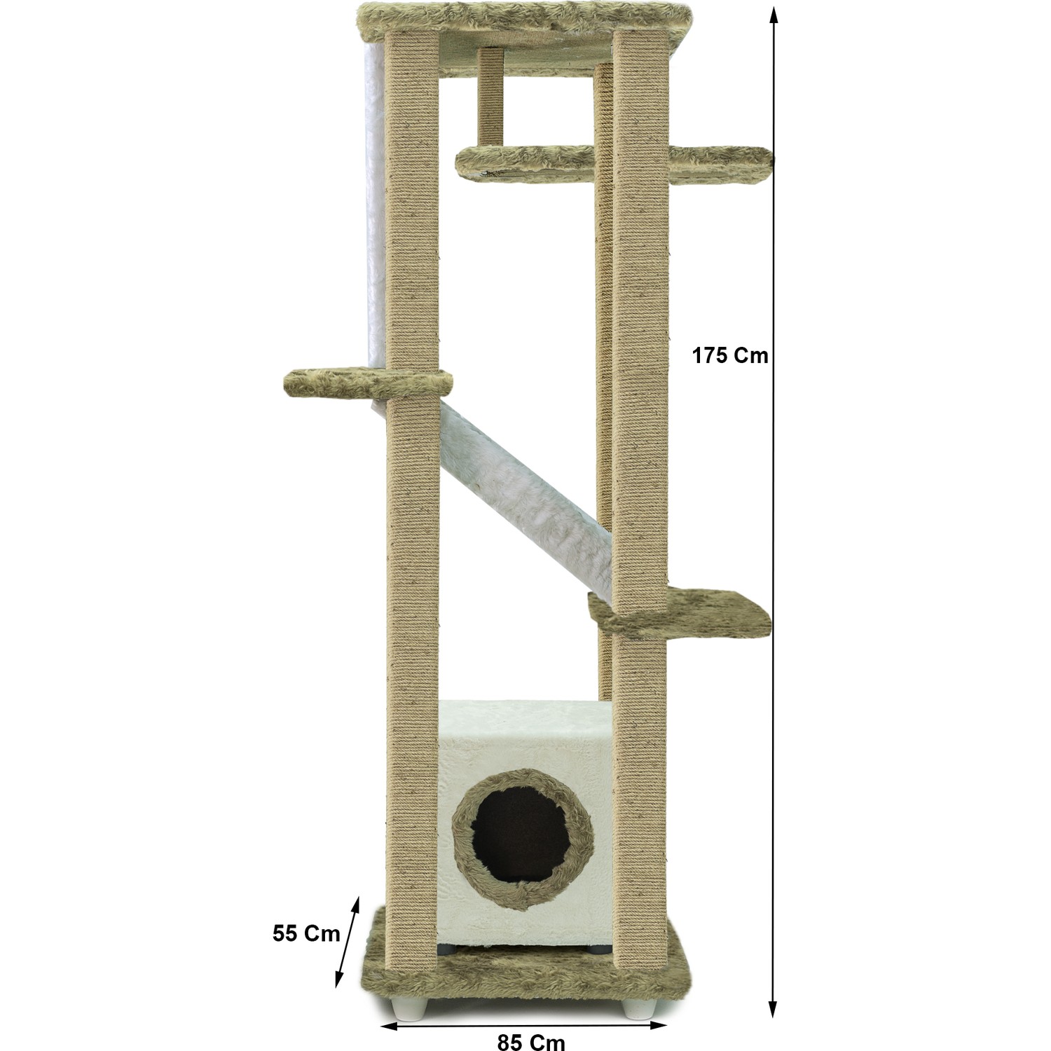Meraklı Pati Belfry BejBeyaz Kedi Kulesi ve Tırmalama 175 Fiyatı