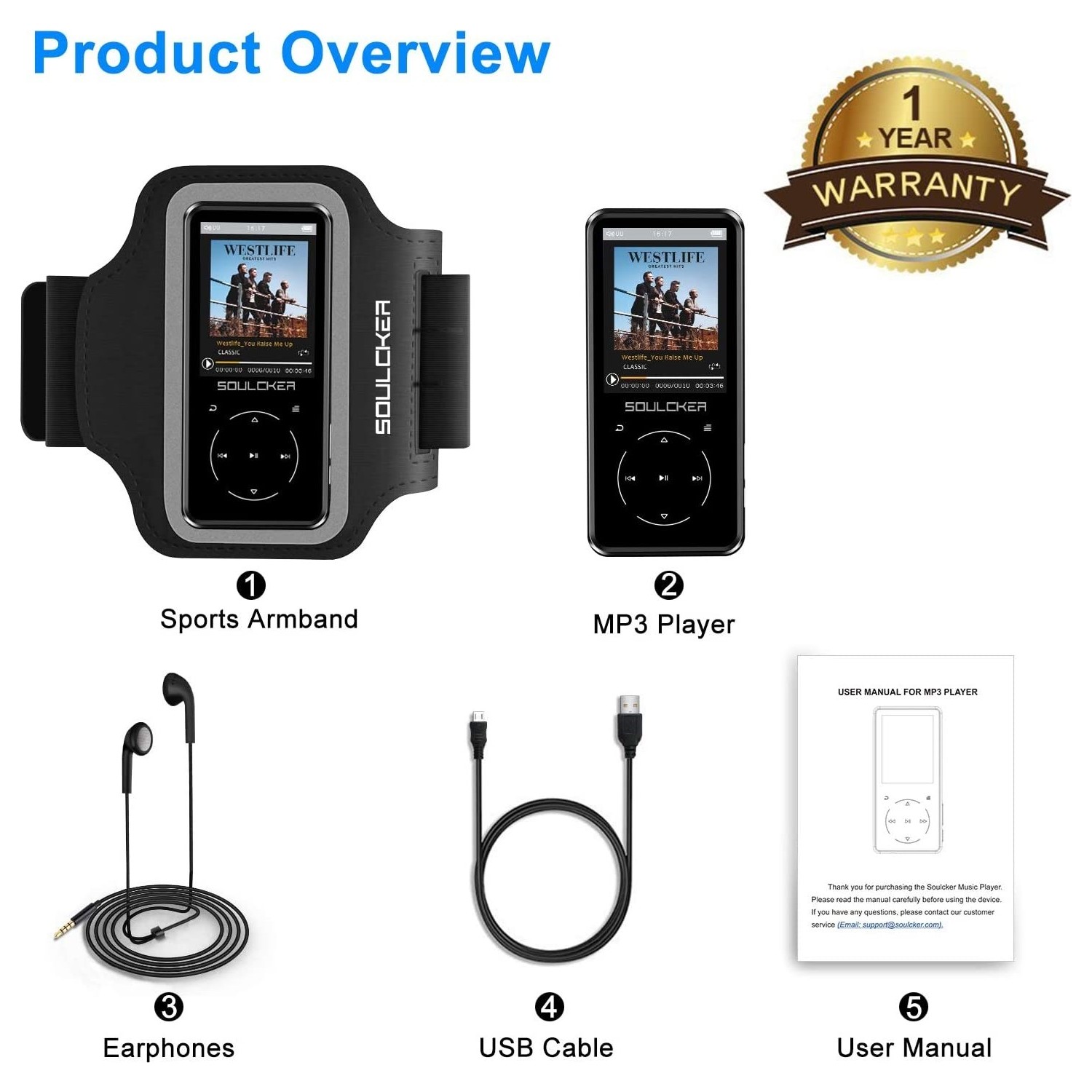 Soulcker Bluetooth 4.0 16GB Mp3 Çalar Fiyatı Taksit Seçenekleri