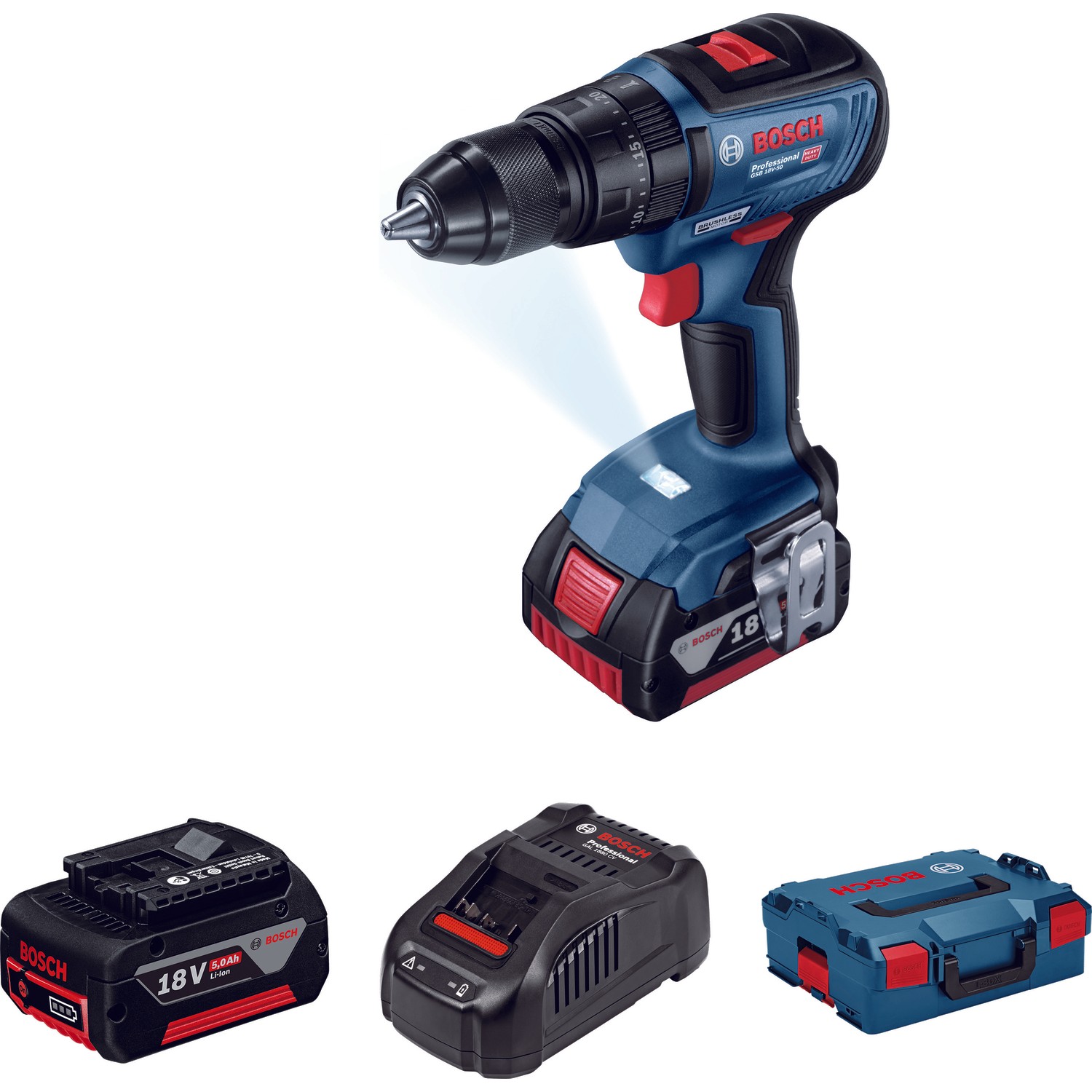 Bosch Professional GSB 18V-50 18 Volt 5,0 Ah Akülü Darbeli Fiyatı