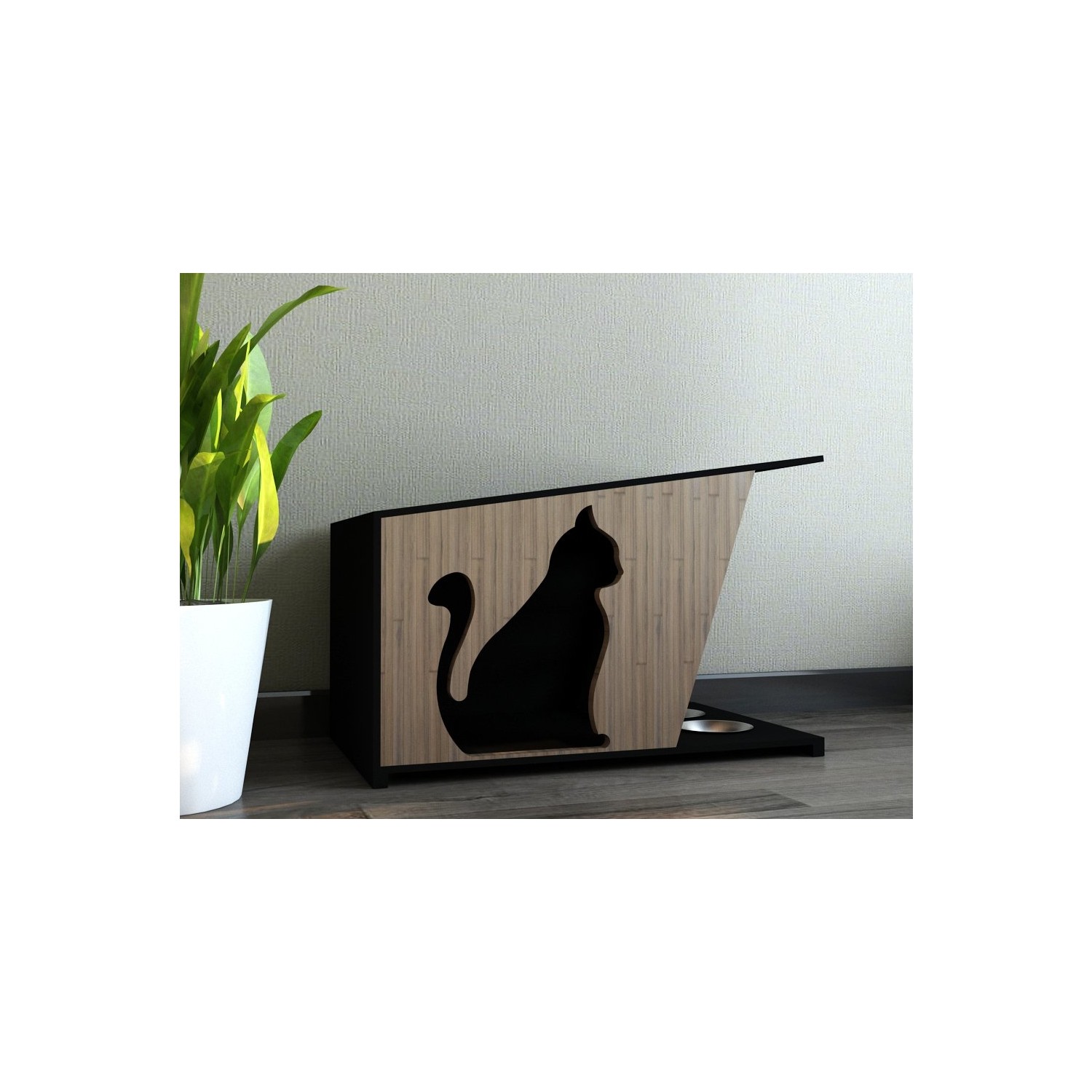 Odun Concept Özel Tasarım Kedi Evi Ahşap Gölge Fiyatı