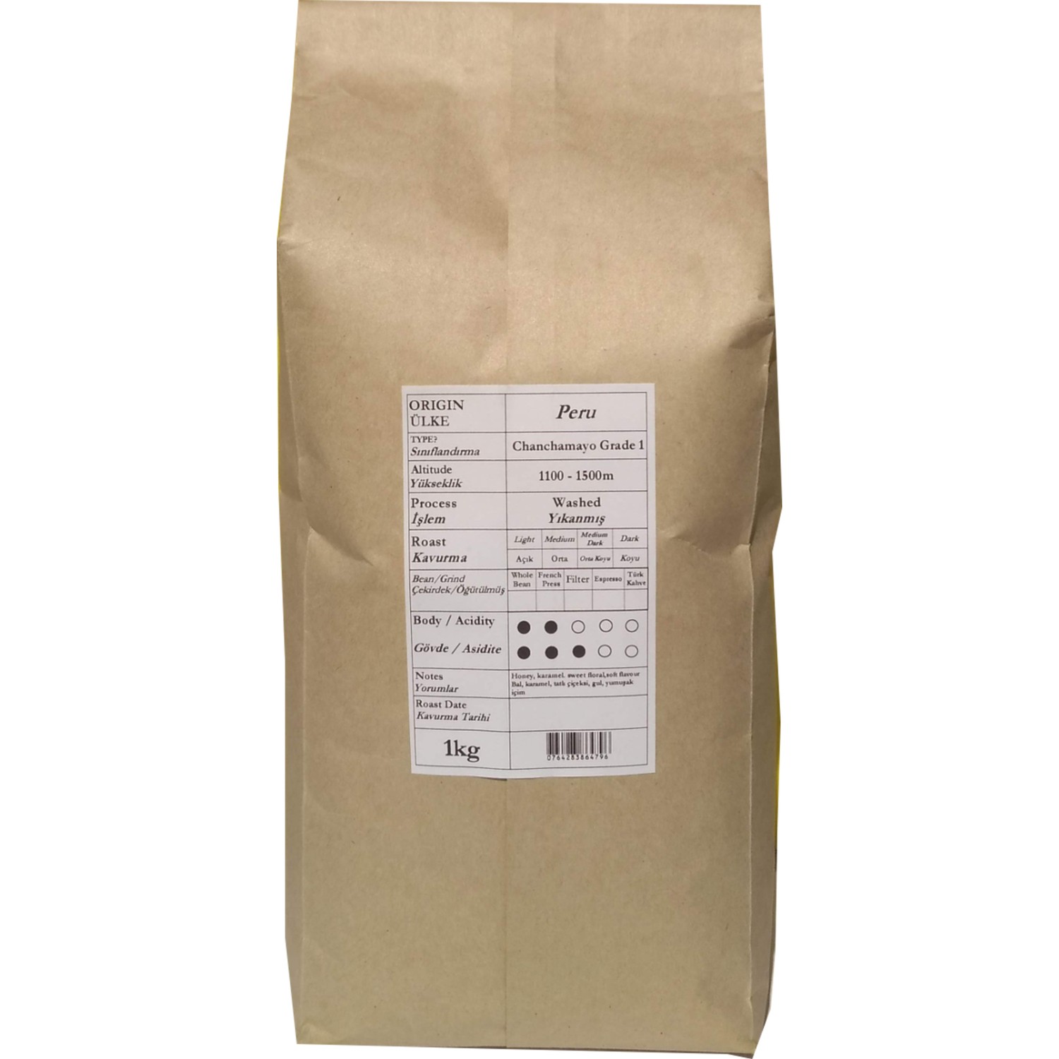 Profusion Coffee Single Origin Peru Chanchamayo 1 kg Kahve Fiyatı