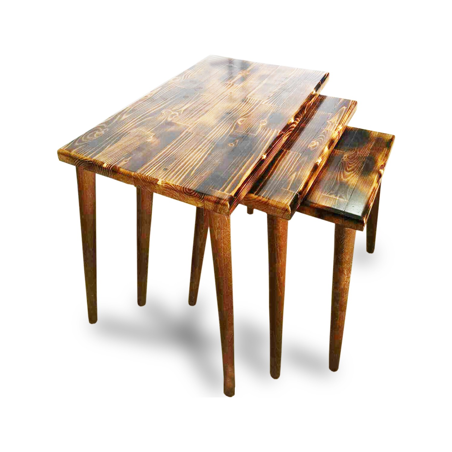 Deveci Mobilya Telleme Ladin Masif Zigon Sehpa 3�lü Fiyatı